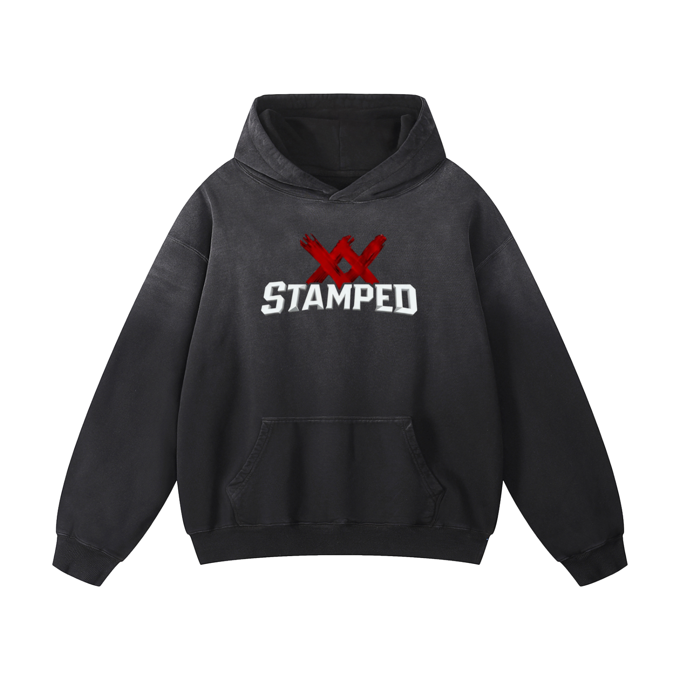 Stamped Logo Heavyweight Sunfade Oversized Hoodie