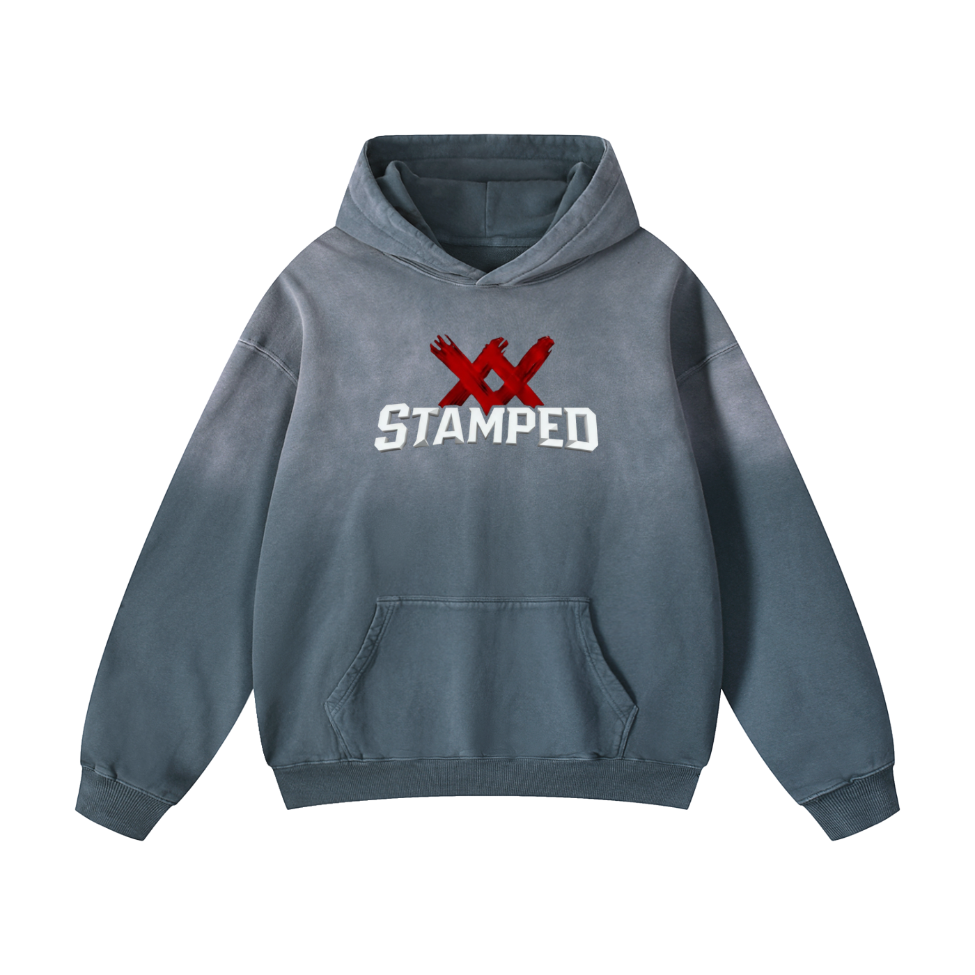 Stamped Logo Heavyweight Sunfade Oversized Hoodie
